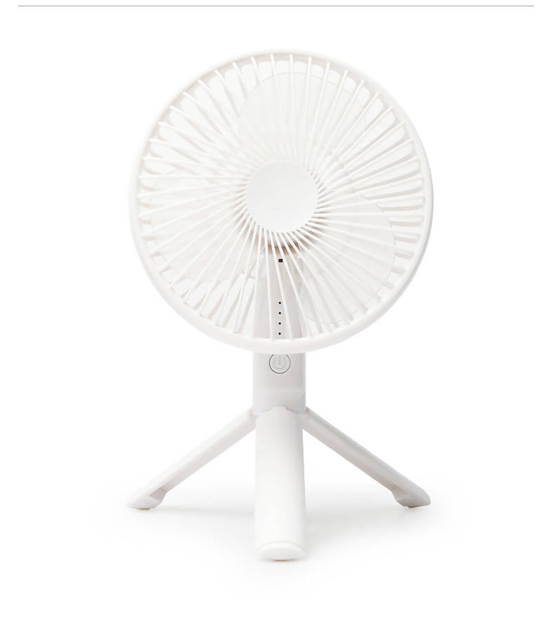 Ykang Low Noise Mini Desk Oscillating Portable Fan Battery Operated Plastic Fan White