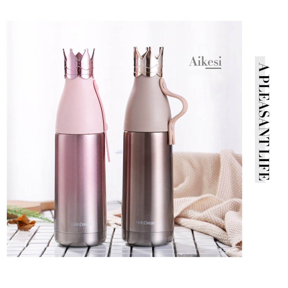 Drinkware  Bottle Crown Water Bottle Outdoor Mug Travel Bottle Vacuum Bottle