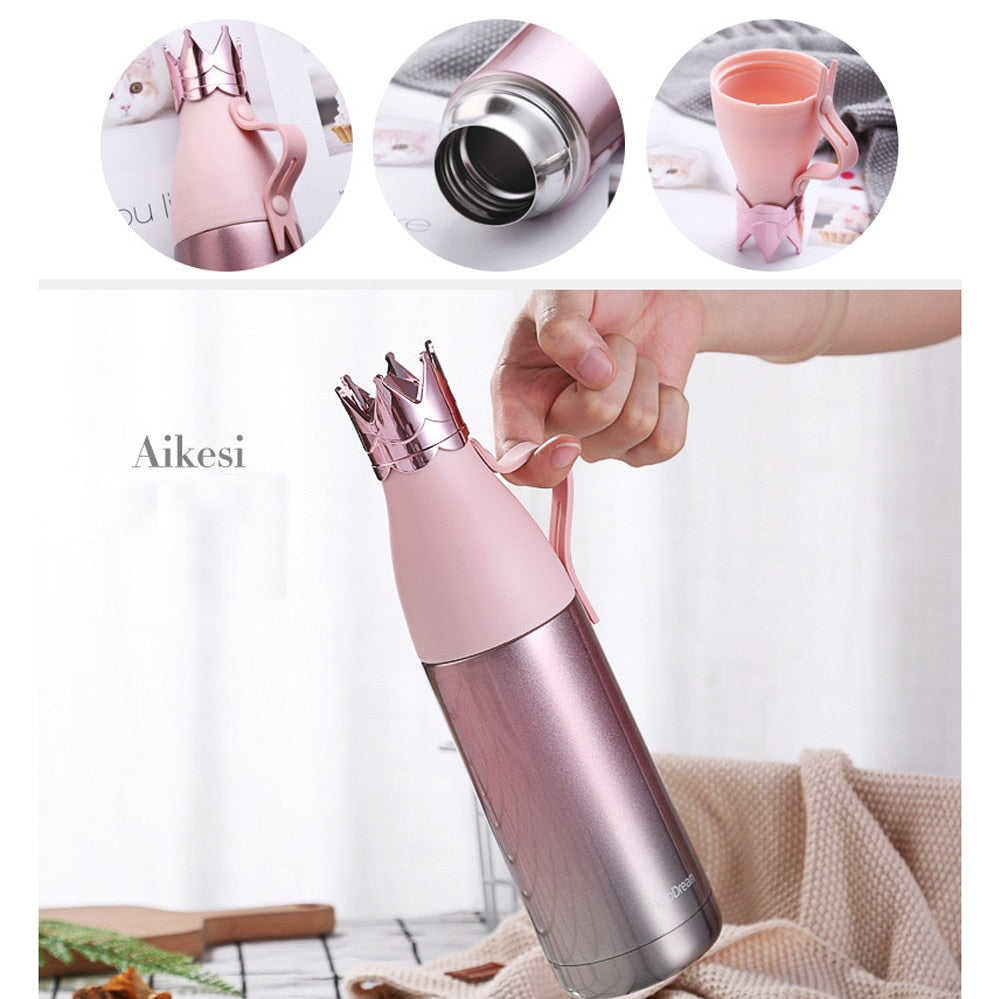 Drinkware  Bottle Crown Water Bottle Outdoor Mug Travel Bottle Vacuum Bottle