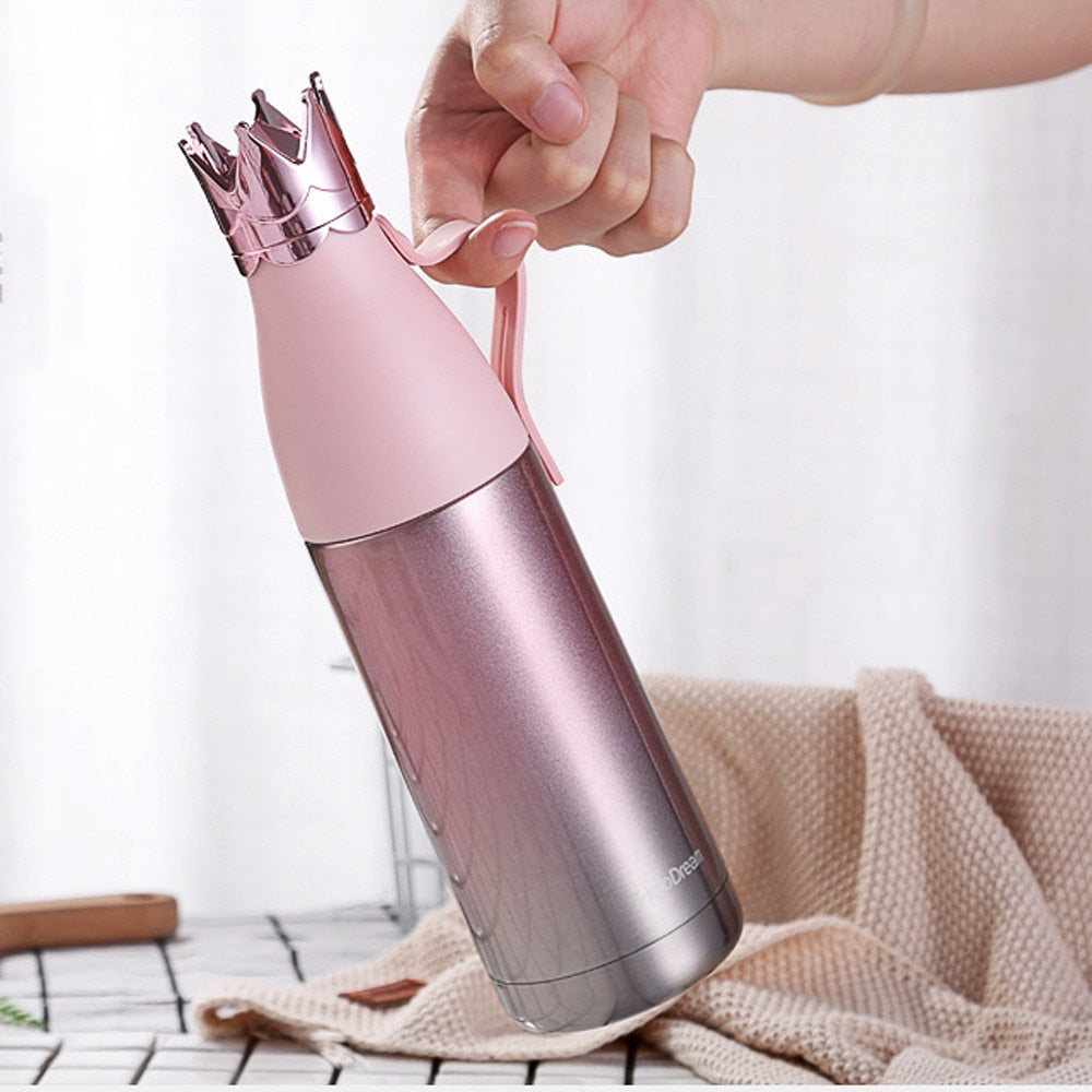 Drinkware  Bottle Crown Water Bottle Outdoor Mug Travel Bottle Vacuum Bottle