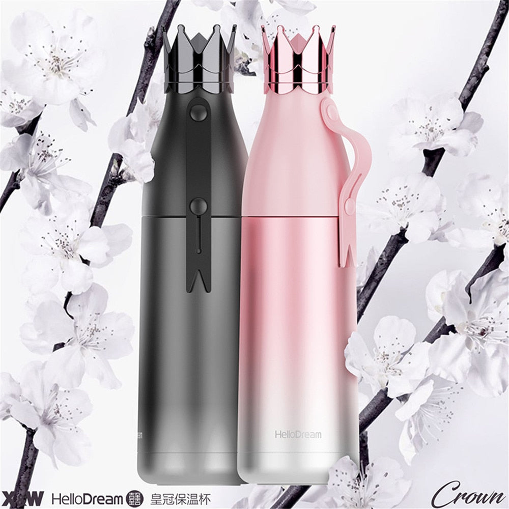 Drinkware  Bottle Crown Water Bottle Outdoor Mug Travel Bottle Vacuum Bottle