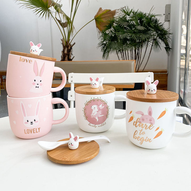 Cute Cartoon Rabbit Ceramic Cup - Whimsical Sipping Delight | Kitchen Appliance | Halabh.com