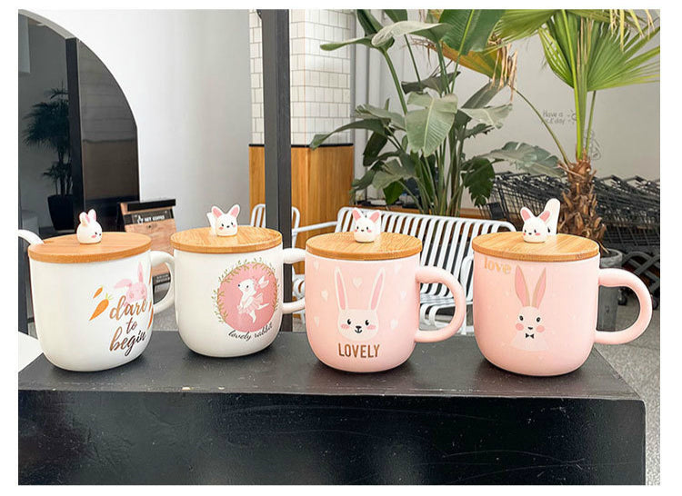 Cute Cartoon Rabbit Ceramic Cup - Whimsical Sipping Delight | Kitchen Appliance | Halabh.com