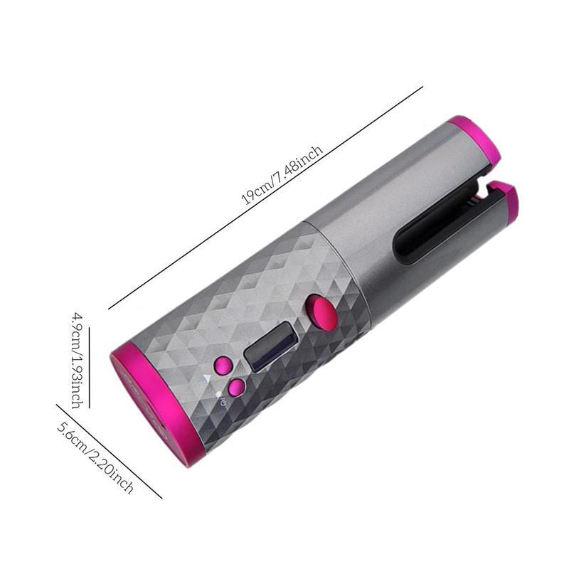 Automatic Hair Curler Wireless Temperature Display Hair Curling Iron Wand Roller USB Charging