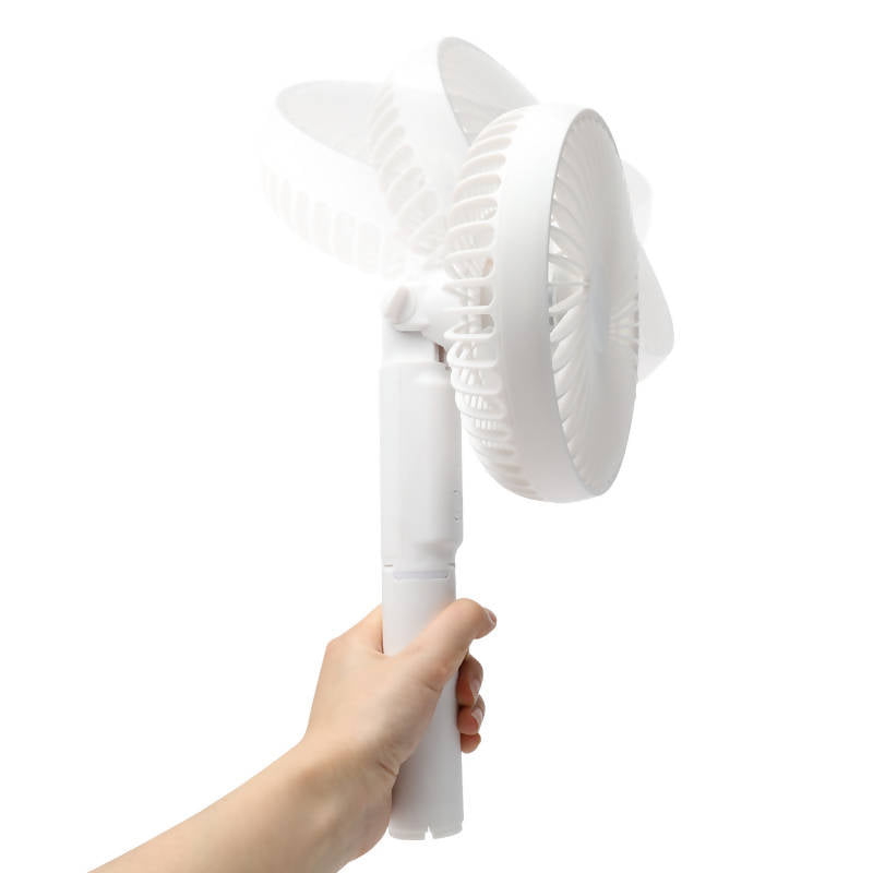 Ykang Low Noise Mini Desk Oscillating Portable Fan Battery Operated Plastic Fan White