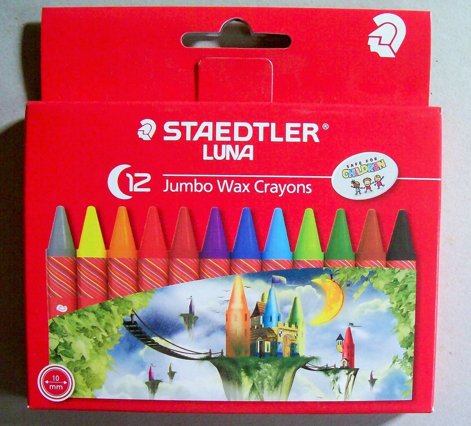 12 Staedtler Luna Jumbo Wax Crayons