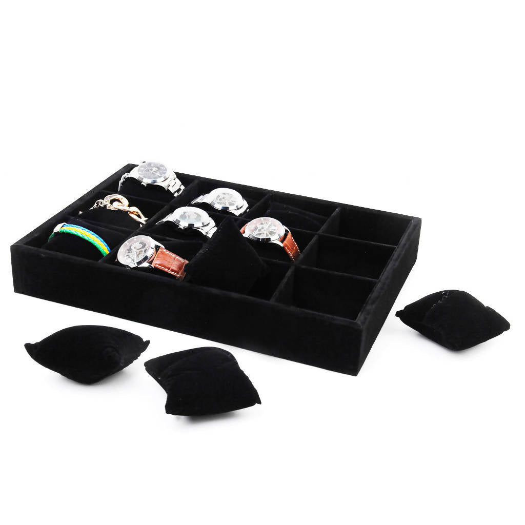 Watch And Accessories Organizer Storage WO-BLACK | watch storage | box | jewelry box | timepiece storage | luxury accessories | organizational products | elegant design | secure lock | Halabh.com