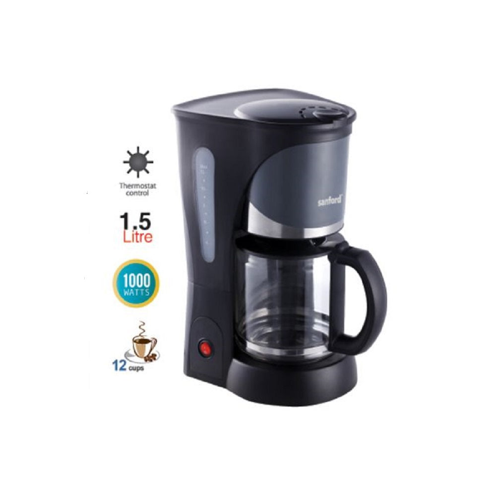 Sanford SF1394CM BS Coffee Maker 12 Cups 1000W