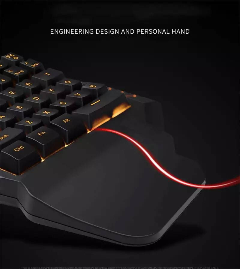 Single Hand Gaming Keyboard & Mouse Combo