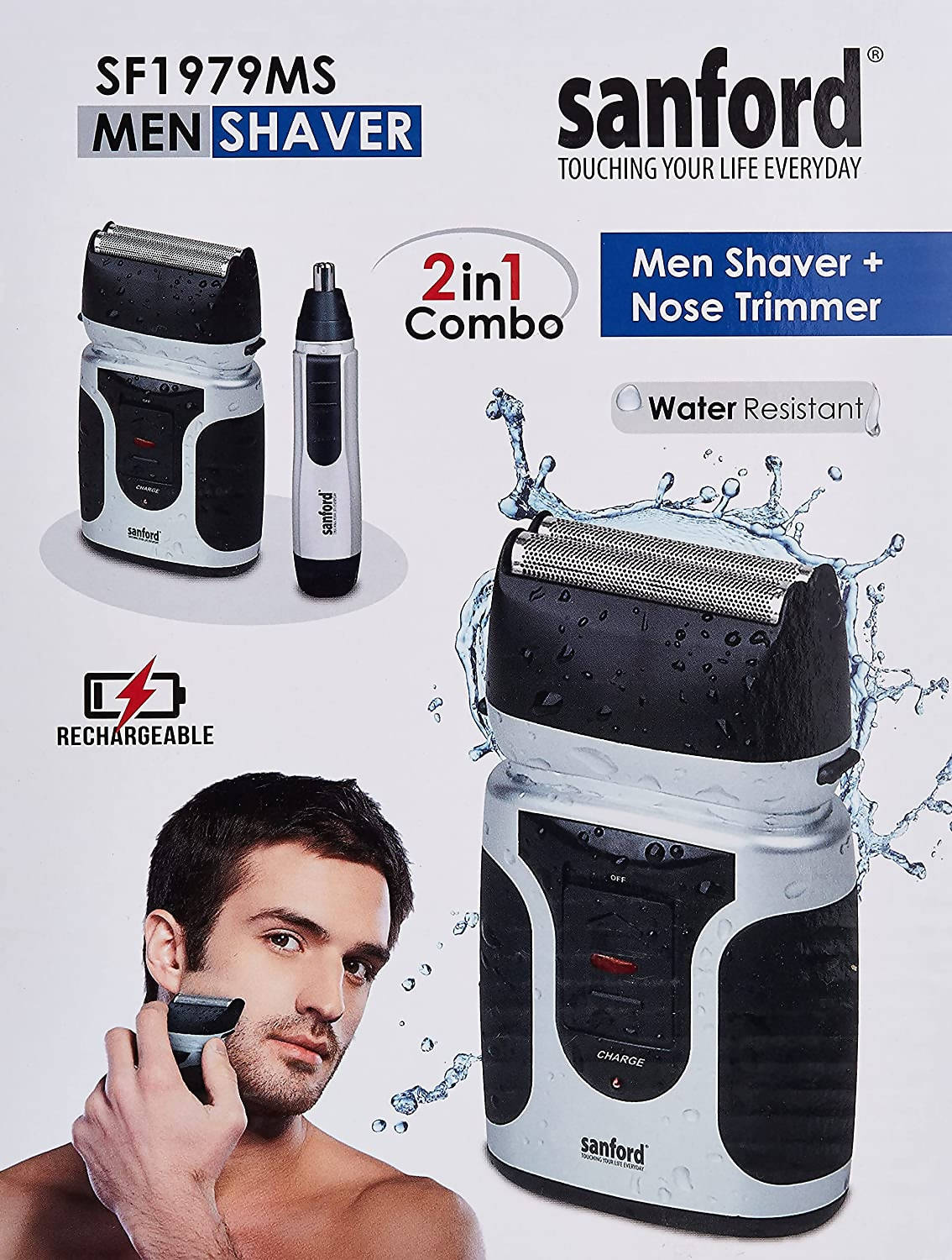 Sanford Men Shaver Silver & Black