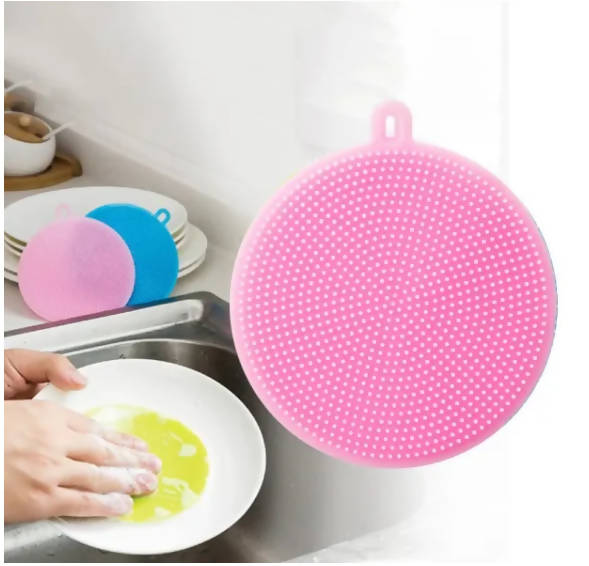 10pcs Multifunctional Silicone Dishwashing Brush Non Oil Rag Double Sided Wash Pot Clean